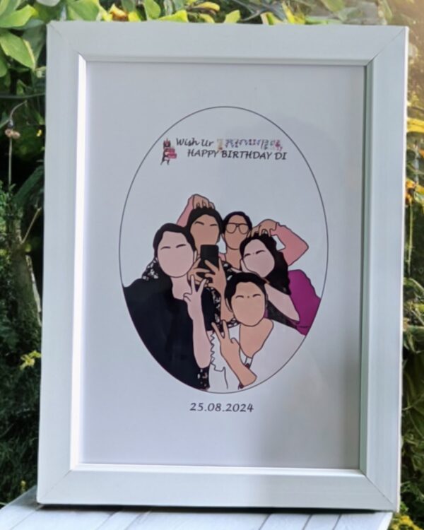 Customized Illustrator Art Frames 1 - Amazely Gifts - Customized Gifts In Trincomalee Sri Lanka