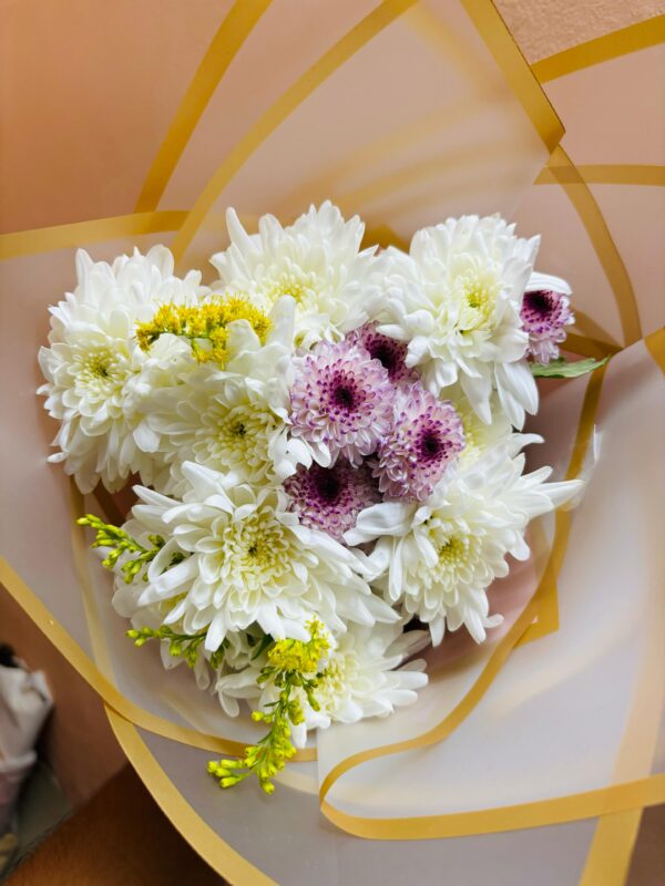 Customized Flower Bouquet With Teddy Bear - Image 2