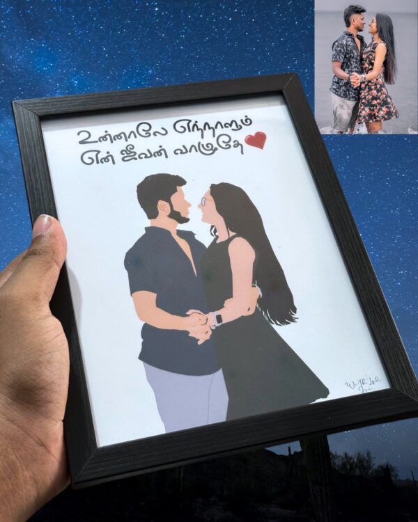illustrated frame in sri lanka - customized gifts - amazely gifts